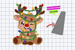 Adorable Reindeer Wrapped in Christmas Lights Product Image 5