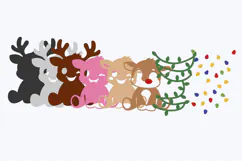 Adorable Reindeer Wrapped in Christmas Lights Product Image 2