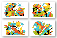 10 Reptile Animals Illustration Product Image 2