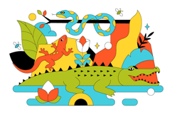 10 Reptile Animals Illustration Product Image 4