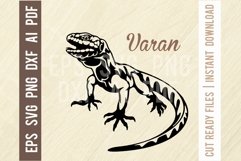 Varan Svg, Reptiles amphibians Stencil, SVG Cut File Product Image 1