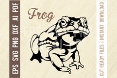 Frog Svg, Reptiles amphibians Stencil, SVG Cut File Product Image 1