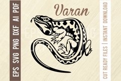 Varan Svg, Reptiles amphibians Stencil, SVG Cut File Product Image 1