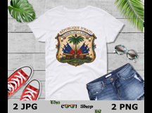 Republic Of Haiti Flag PNG, Coat Of Arms Of Haiti Flag Product Image 3