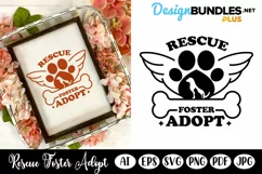 Animal Rescue, Foster and Adopt SVG Template, Dog and Cat Product Image 1