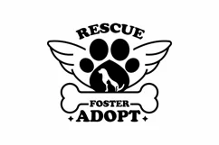 Animal Rescue, Foster and Adopt SVG Template, Dog and Cat Product Image 2