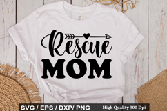 Rescue Mom - Rescue Dog SVG Design Product Image 1