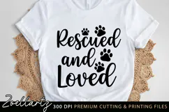Dog SVG Rescued and Loved SVG Cut File Dog Cat SVG Cut File Product Image 2