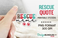 Rescue Mama, Dog Mama Sticker, Cat Mam Sticker, Pet Stickers Product Image 1