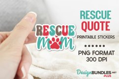 Rescue Mom, Rescue Pet Png, Cat Mom Sticker, Dog Mom Sticker Product Image 1