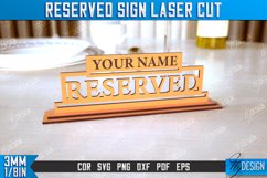 Reserved Sign | Table Plaque | Restaurant Accessories | CNC Product Image 1