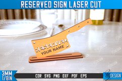 Reserved Sign | Table Plaque | Restaurant Accessories | CNC Product Image 1