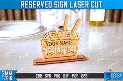 Reserved Sign Laser Cut Bundle, Wooden Tabletop Sign Product Image 5