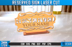 Reserved Sign Laser Cut Bundle, Wooden Tabletop Sign Product Image 6