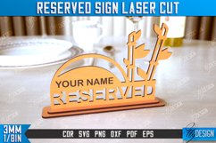 Reserved Sign | Table Plaque | Restaurant Accessories | CNC Product Image 1