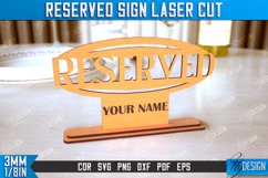 Reserved Sign | Table Plaque | Restaurant Accessories | CNC Product Image 1