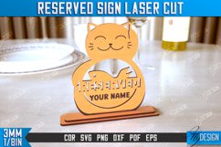 Reserved Sign | Table Plaque | Restaurant Accessories | CNC Product Image 1
