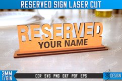Reserved Sign Laser Cut Bundle, Wooden Tabletop Sign Product Image 10