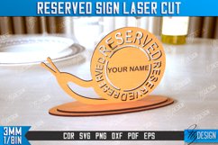 Reserved Sign | Table Plaque | Restaurant Accessories | CNC Product Image 1