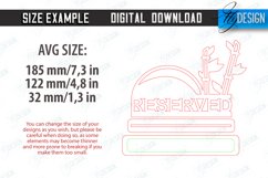 Reserved Sign Laser Cut Bundle, Wooden Tabletop Sign Product Image 2