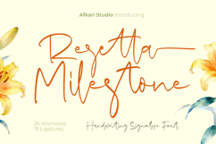Resetta Milestone - Handwritten Signature Script Font Product Image 1