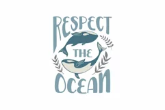 Respect the Ocean Ecology SVG T shirt Design Product Image 2