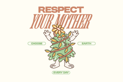 Respect Your Mother, Environment Graphic T-shirt Product Image 1