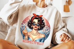 Respectfully PNG, Funny PNG, Sarcastic PNG, Retro Housewife Product Image 2