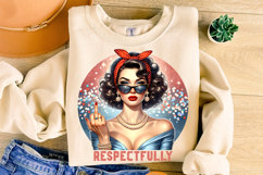 Respectfully PNG, Funny PNG, Sarcastic PNG, Retro Housewife Product Image 3