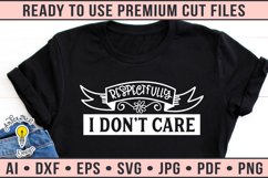 Respectfully I don't care printed on a black tshirt.