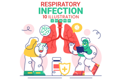 10 Respiratory Infection Illustration Product Image 1