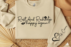 Rest and recharge happy again Sleeve SVG Design Product Image 3