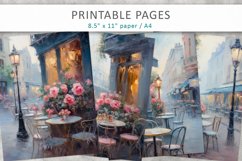 Restaurant junk journal pages, Printable sheets Product Image 1