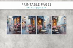 Restaurant junk journal pages, Printable sheets Product Image 2