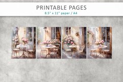 Restaurant junk journal pages, Cafe painting printables Product Image 2