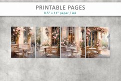 Printable restaurant-themed sheets, junk journal Product Image 2