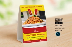 Restaurant table tent template