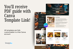 Customizable Restaurant Website Canva Templates Product Image 5