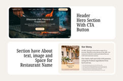 Customizable Restaurant Website Canva Templates Product Image 6