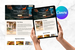 Customizable Restaurant Website Canva Templates Product Image 10