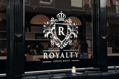 Luxury Gold Monogram Letter R Hotel Logo Product Image 3