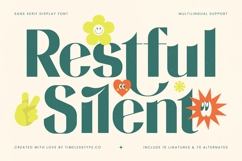 Restful Silent - Sans Serif Display Font Product Image 1
