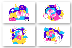 10 Restful Sleep Vector Illustration Product Image 2