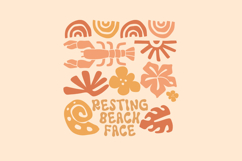 Retro Summer Flowers Beach T-shirt Design Bundle Product Image 4