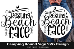 Camping Round Sign SVG Design - Door Sign Design Product Image 2