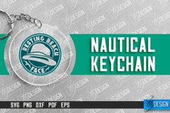 Nautical Keychain Design | Round Keychain Design | Summer Product Image 1