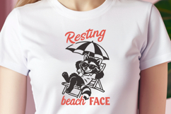 Resting Beach Face SVG Funny Summer Raccoon Relax Cut File Product Image 3