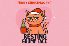 Funny Sarcastic Christmas Illustration, Sublimation PNG. Product Image 1