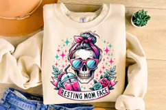 Resting Mom Face PNG, Funny Skeleton PNG, Sarcastic,Mom Life Product Image 3