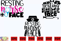 Resting Nurse Face SVG | Nurse SVG | Nurse Life SVG |Nursing Product Image 1